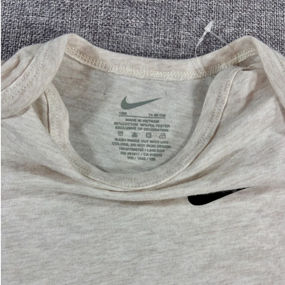 Nike 2-Piece Set 3BRAND Graphic Tee and Bodysuit Hemp Oatmeal Baby Boys Size 12M